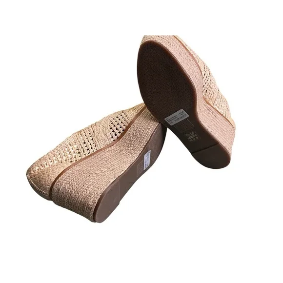 SCHUTZ Jules Woven Raffia Espadrille Lace Up Wedge Platform Shoes Size 8.5 - Picture 7 of 10